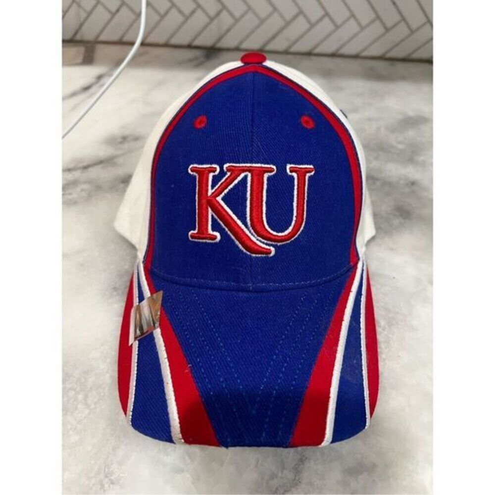 Vintage Kansas Jayhawks KU Captivating Headgear Adjustable baseball Hat OFSA